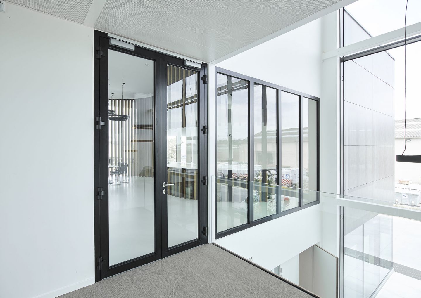 fire resistant door in fire resistant partition